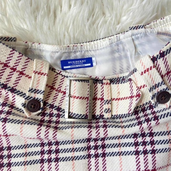 Authentic Pink Burberry Nova Check Plaid Skirt Size S/M 38 - Picture 3 of 3
